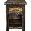 Lima Live Edge 25 Inch Nightstand - Jacobean Stain