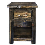 Lima Live Edge 30 Inch Nightstand - Jacobean Stain