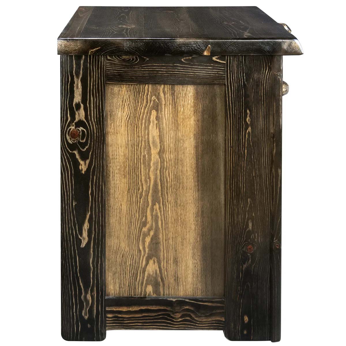 Lima Live Edge 30 Inch Nightstand - Jacobean Stain
