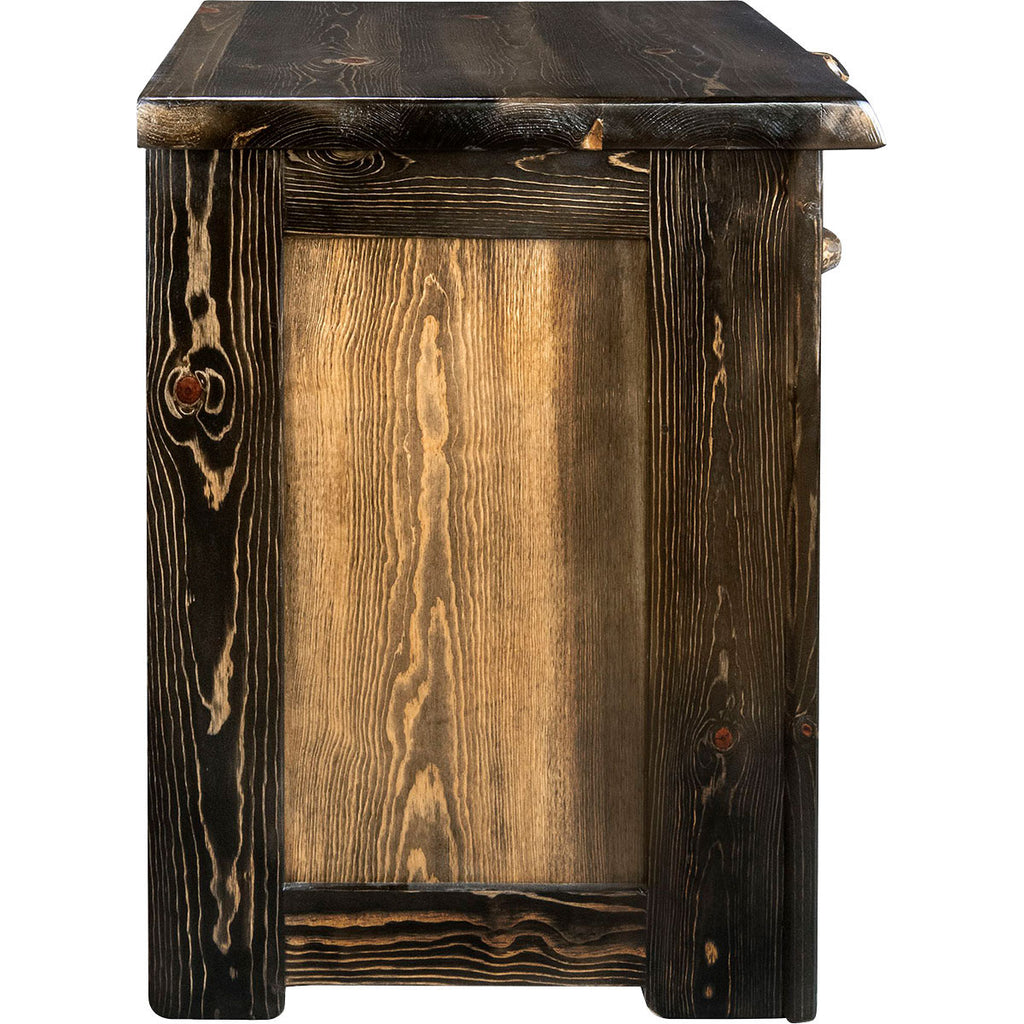 Lima Live Edge 30 Inch Nightstand - Jacobean Stain