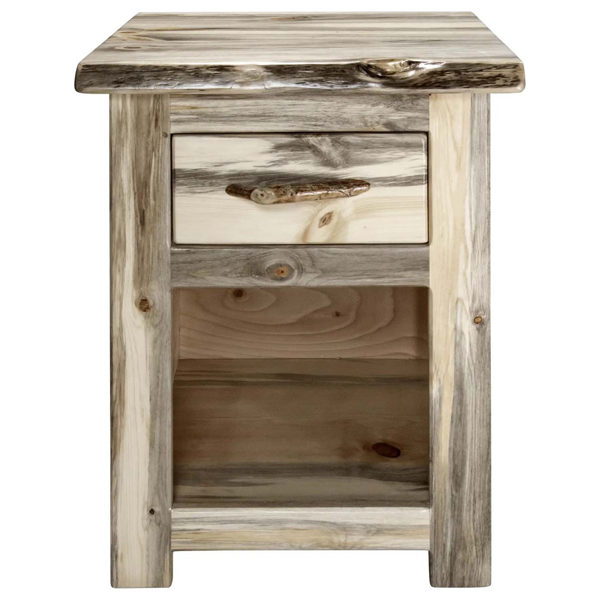 Lima Live Edge 30 Inch Nightstand - Clear Lacquer