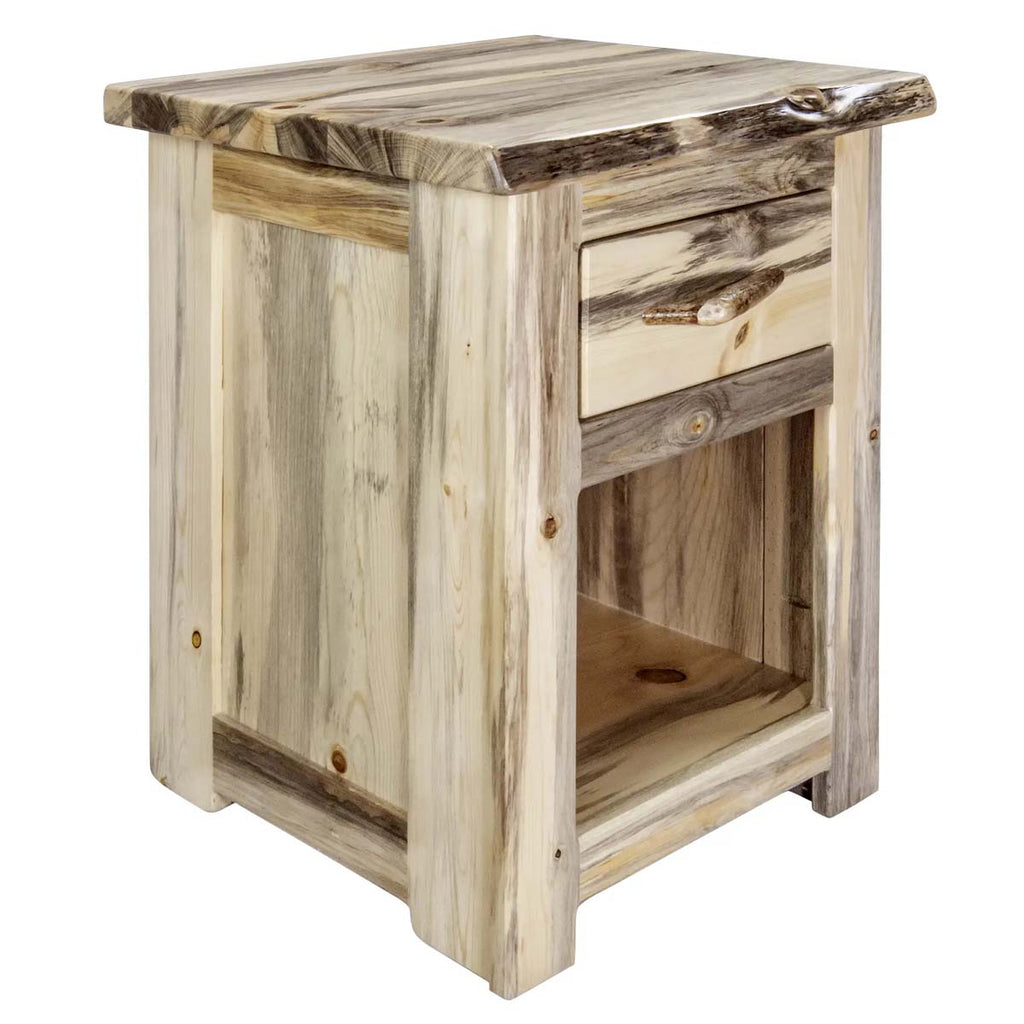 Lima Live Edge 30 Inch Nightstand - Clear Lacquer