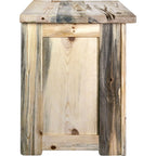 Lima Live Edge 30 Inch Nightstand with Iron - Clear Lacquer