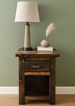Lima Live Edge 25 Inch Nightstand with Iron - Provincial Stain