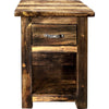 Lima Live Edge 30 Inch Nightstand with Iron - Provincial Stain
