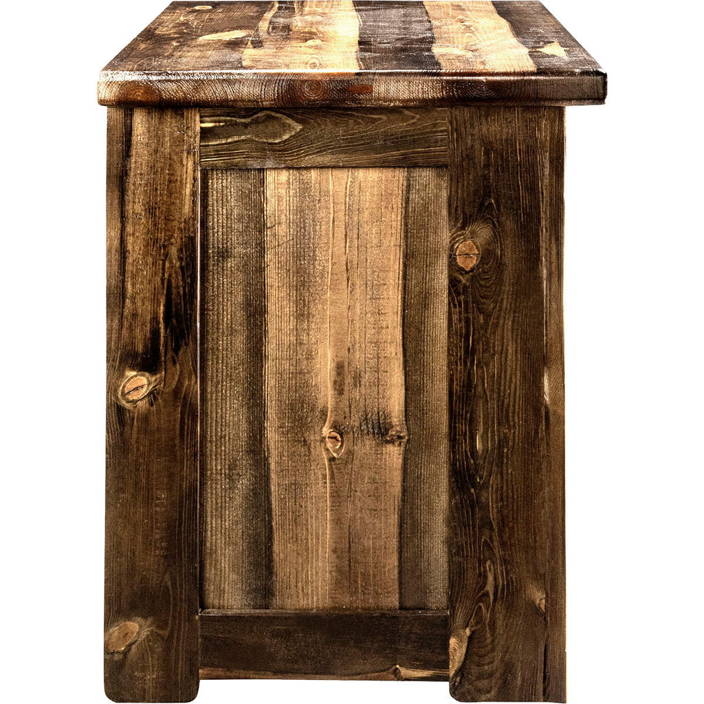 Lima Live Edge 30 Inch Nightstand with Iron - Provincial Stain