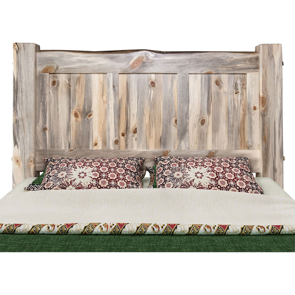 Lima Live Edge Bed with Clear Lacquer - Cal King