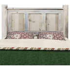 Lima Sawn Bed with Iron & Clear Lacquer - Cal King