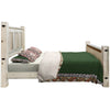 Lima Sawn Bed with Iron & Clear Lacquer - Cal King
