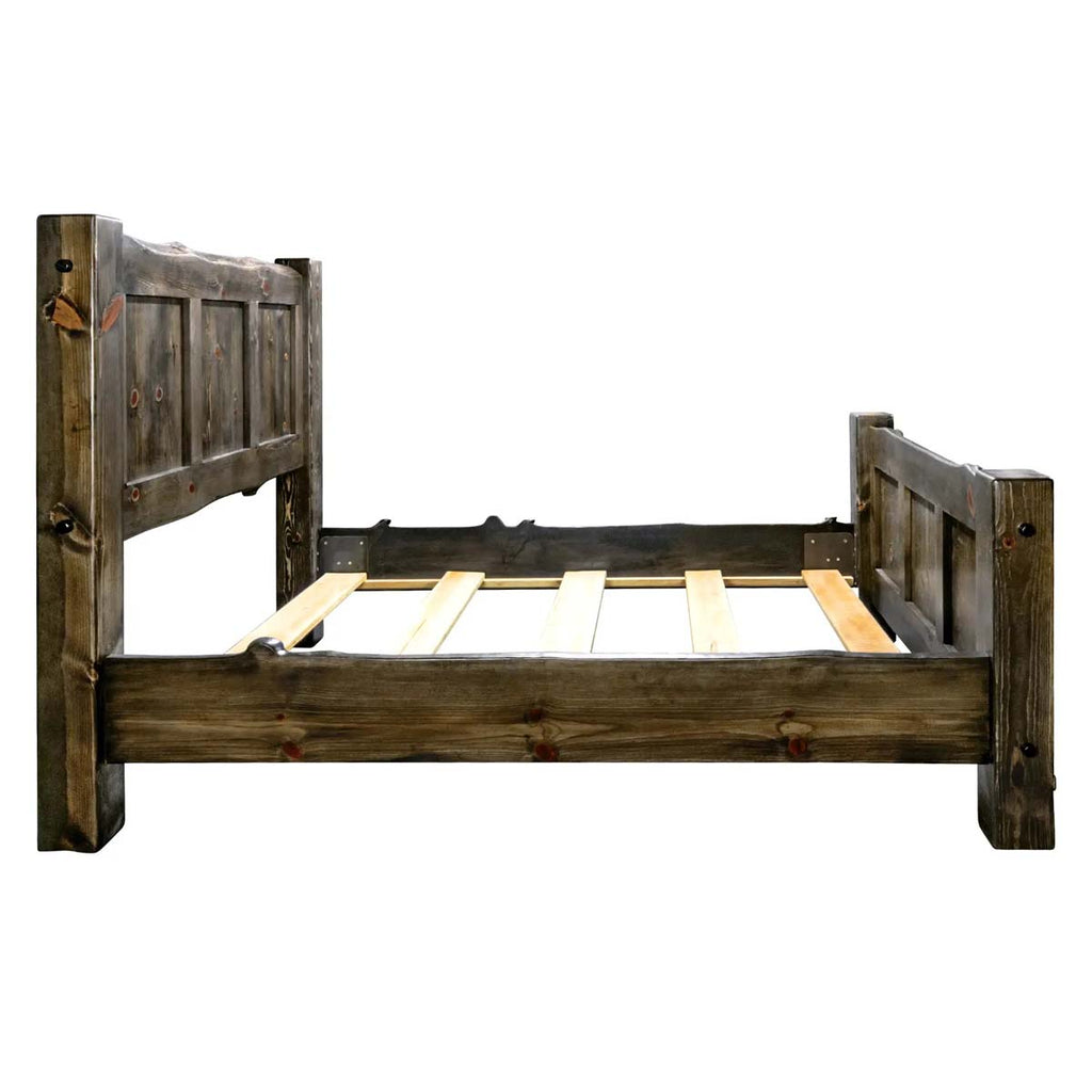 Lima Live Edge Bed with Jacobean Stain - Full
