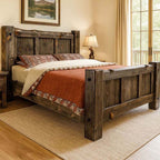 Lima Live Edge Bed with Jacobean Stain - Full