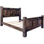 Lima Sawn Bed with Iron & Jacobean Stain - Full