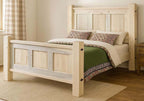 Lima Sawn Bed with Iron & Clear Lacquer - Full