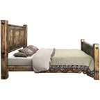 Lima Sawn Bed with Iron & Provincial Stain - Full