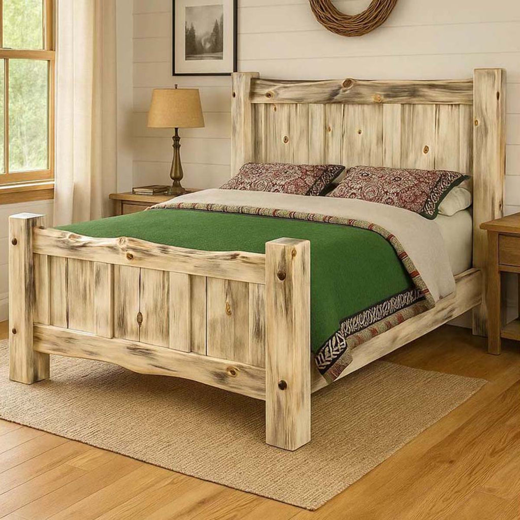 Lima Live Edge Bed with Clear Lacquer - King