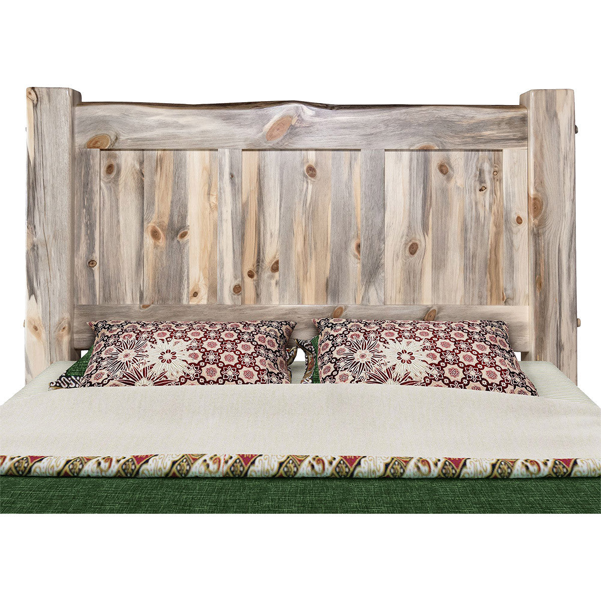 Lima Live Edge Bed with Clear Lacquer - King