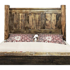 Lima Sawn Bed with Iron & Provincial Stain - King