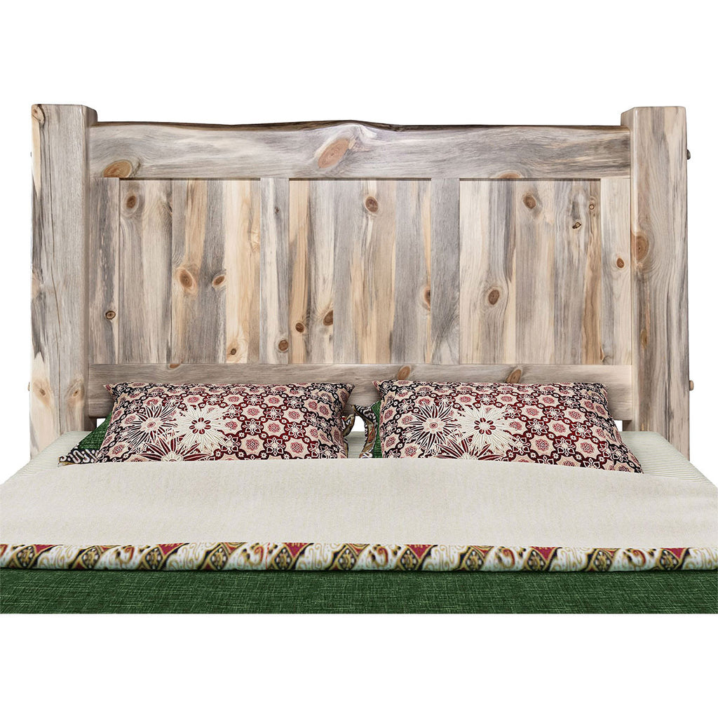 Lima Live Edge Bed with Clear Lacquer - Queen