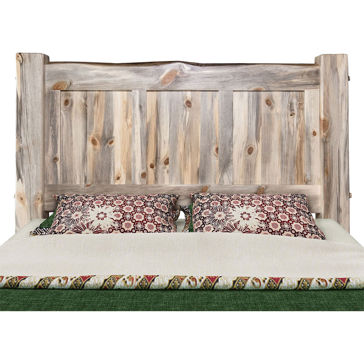 Lima Live Edge Bed with Clear Lacquer - Queen