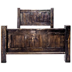 Lima Sawn Bed with Iron & Jacobean Stain - Queen