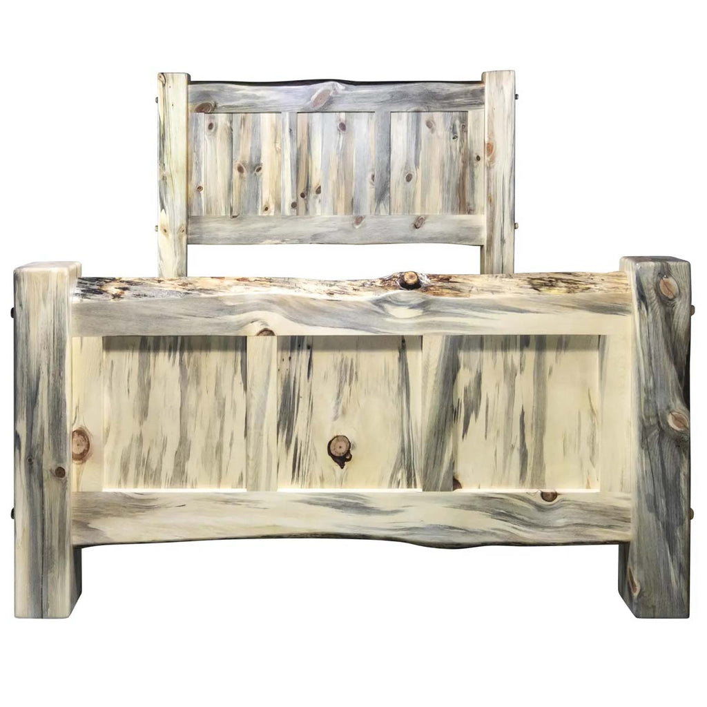 Lima Live Edge Bed with Clear Lacquer - Twin