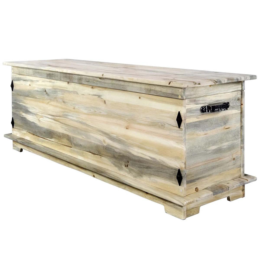 Lima Sawn 4 Foot Blanket Chest - Clear Lacquer