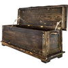 Lima Live Edge 5 Foot Blanket Chest - Jacobean Stain
