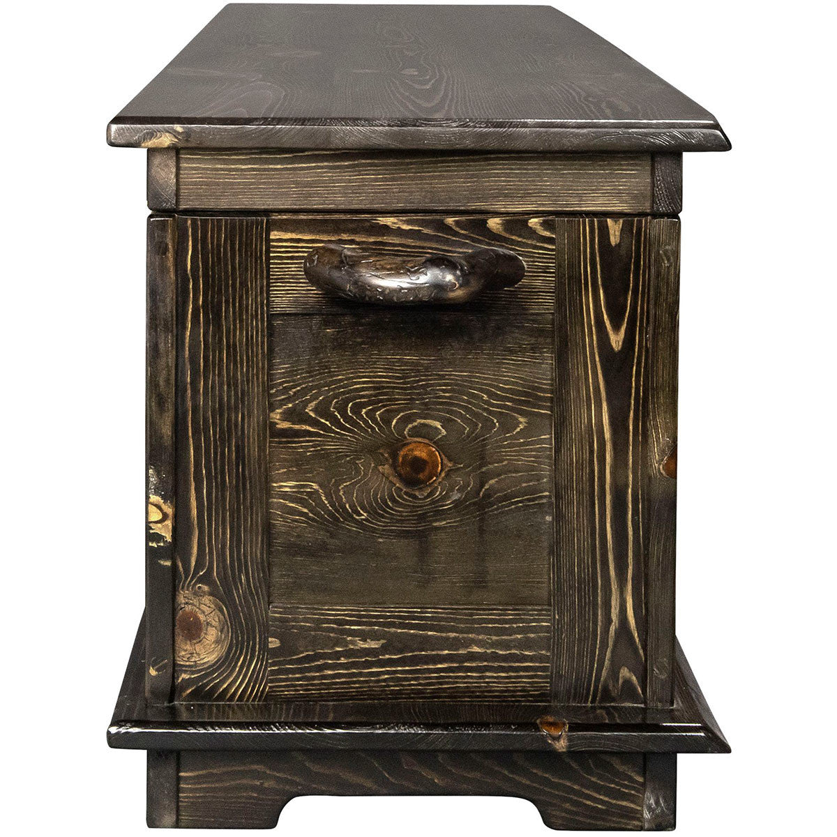 Lima Live Edge 5 Foot Blanket Chest - Jacobean Stain