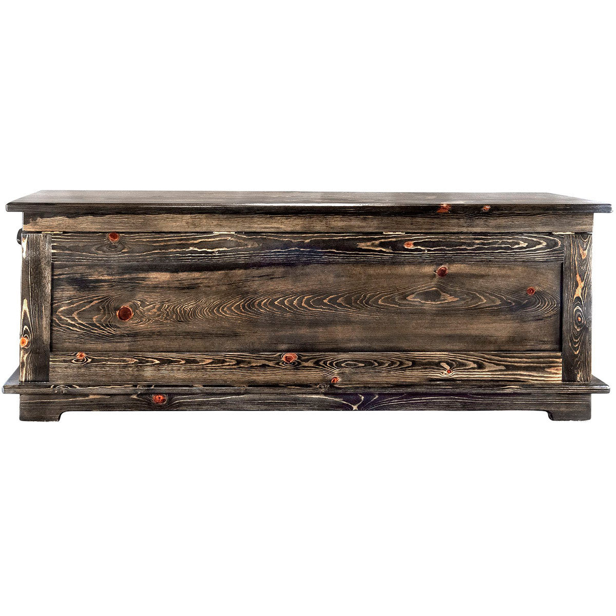 Lima Live Edge 5 Foot Blanket Chest - Jacobean Stain