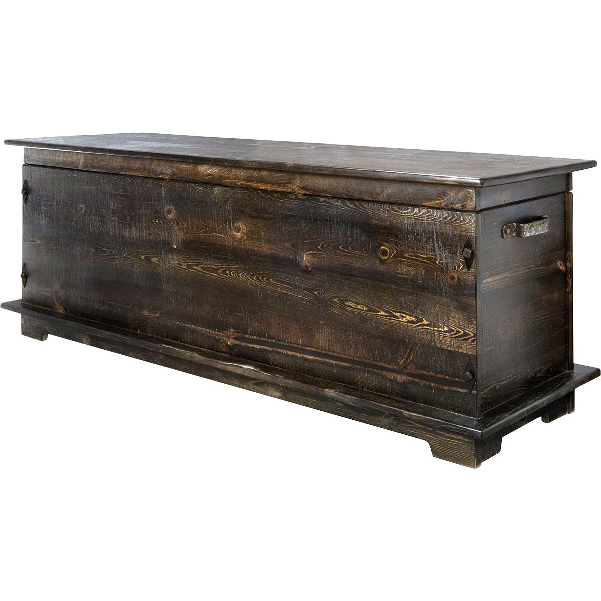 Lima Sawn 5 Foot Blanket Chest - Jacobean Stain