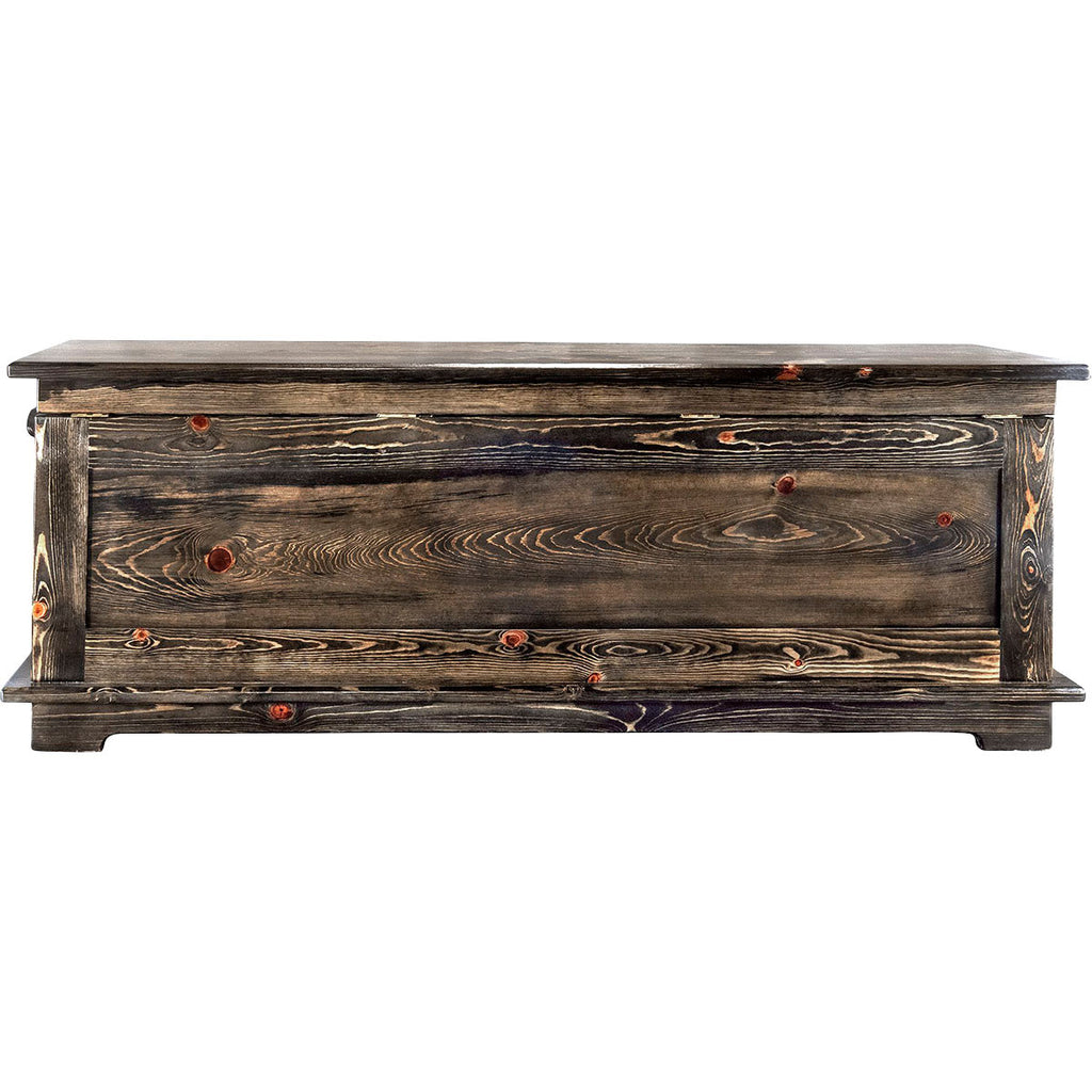 Lima Live Edge 6 Foot Blanket Chest - Jacobean Stain