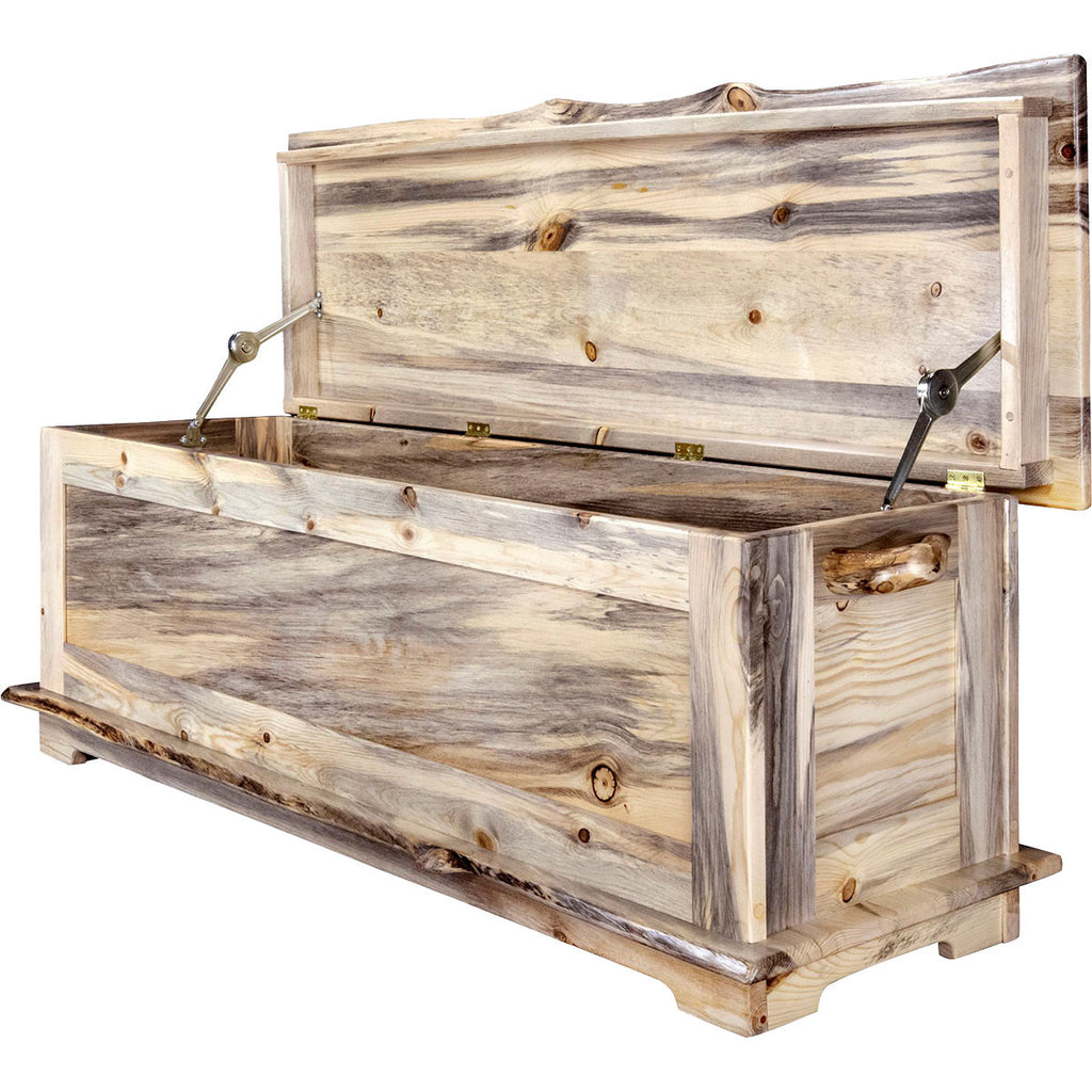 Lima Live Edge 6 Foot Blanket Chest - Clear Lacquer