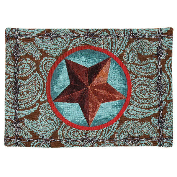 Turquoise Western Star Placemat