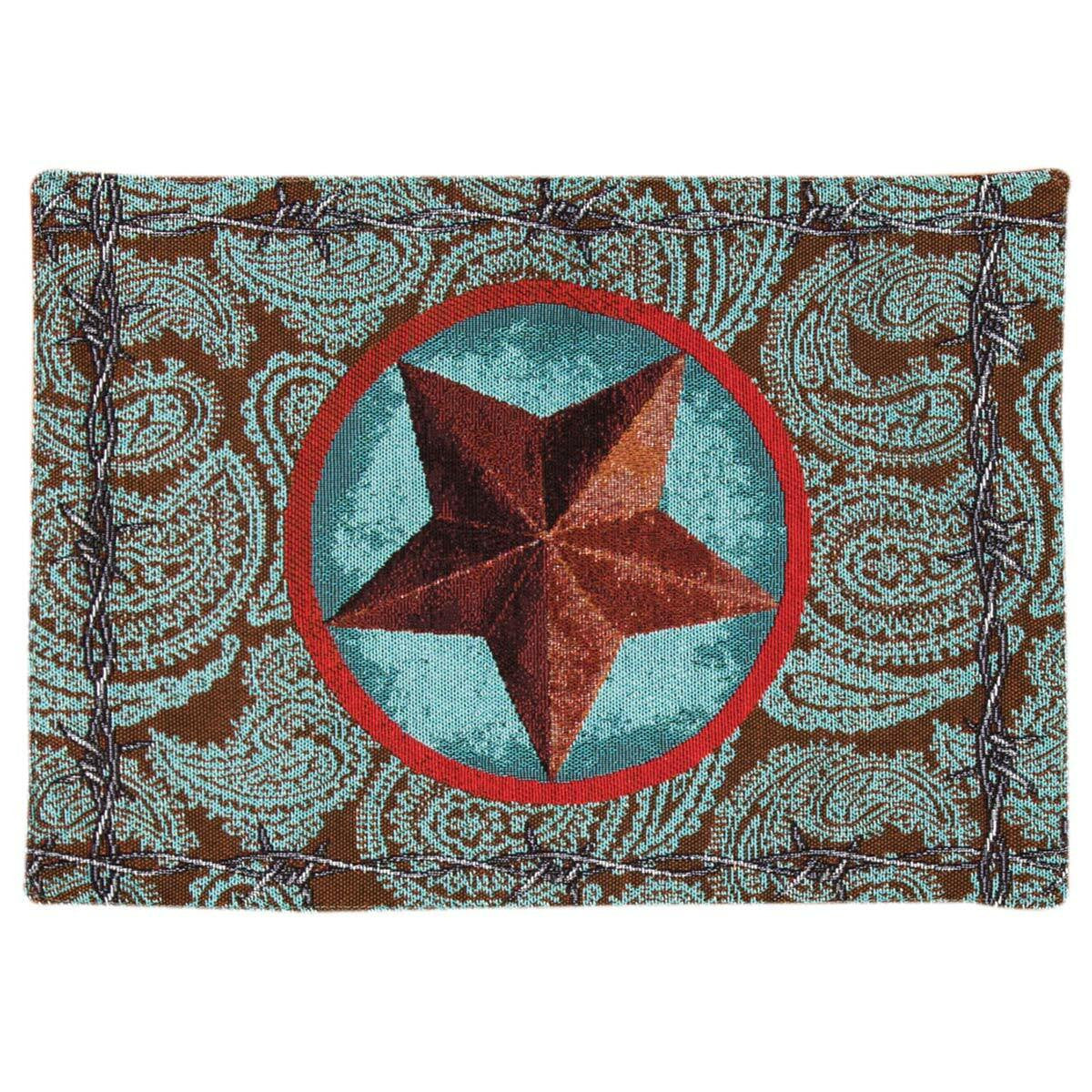 Turquoise Western Star Placemat