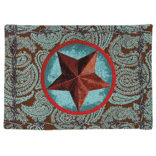 Turquoise Western Star Placemat