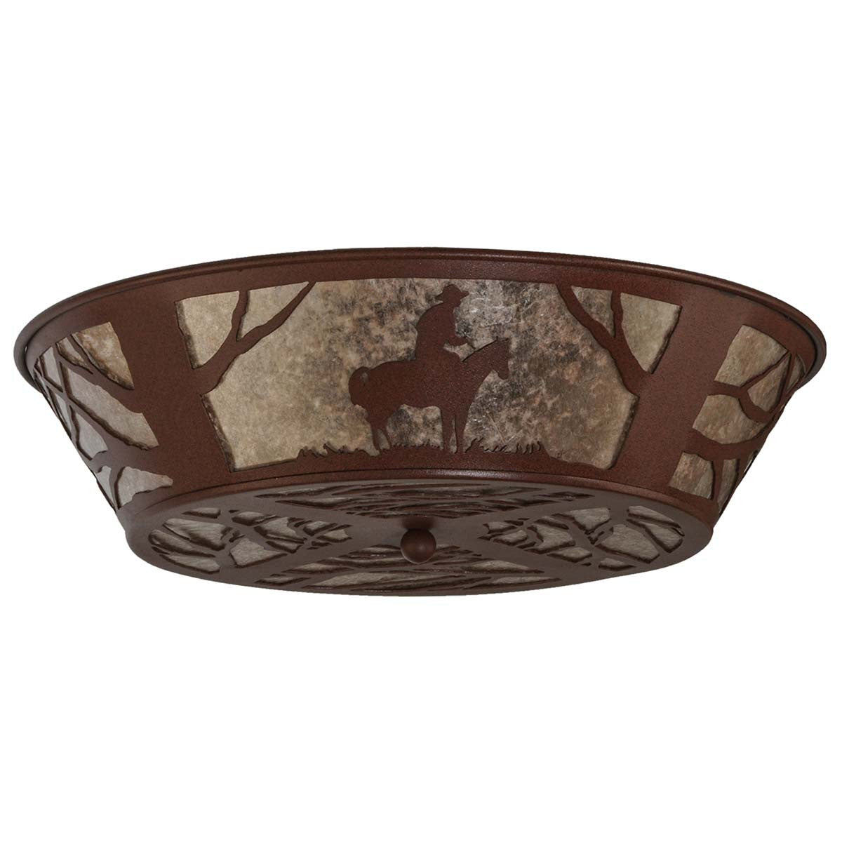 Western Cowboy Flush Mount Ceiling Light