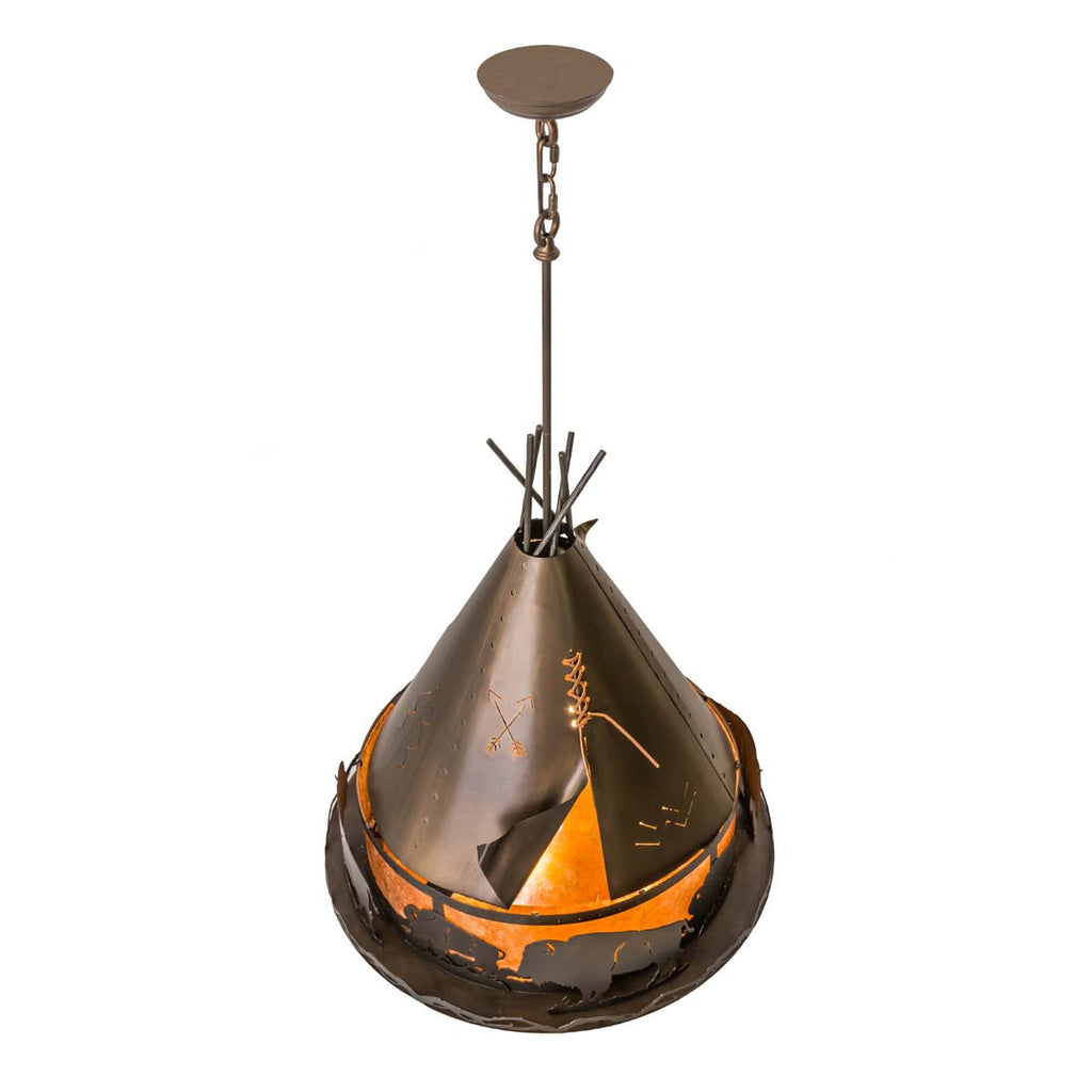 Golden Buffalo Teepee Pendant Light