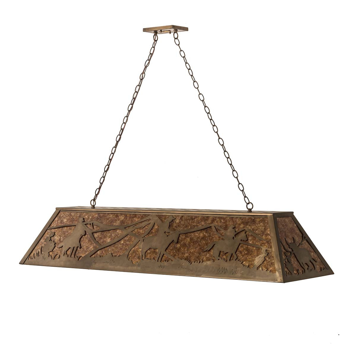 Three Rustlers Oblong Pendant Light