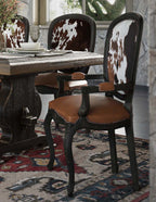 Cowhide Accent Dining Chair w/Arms