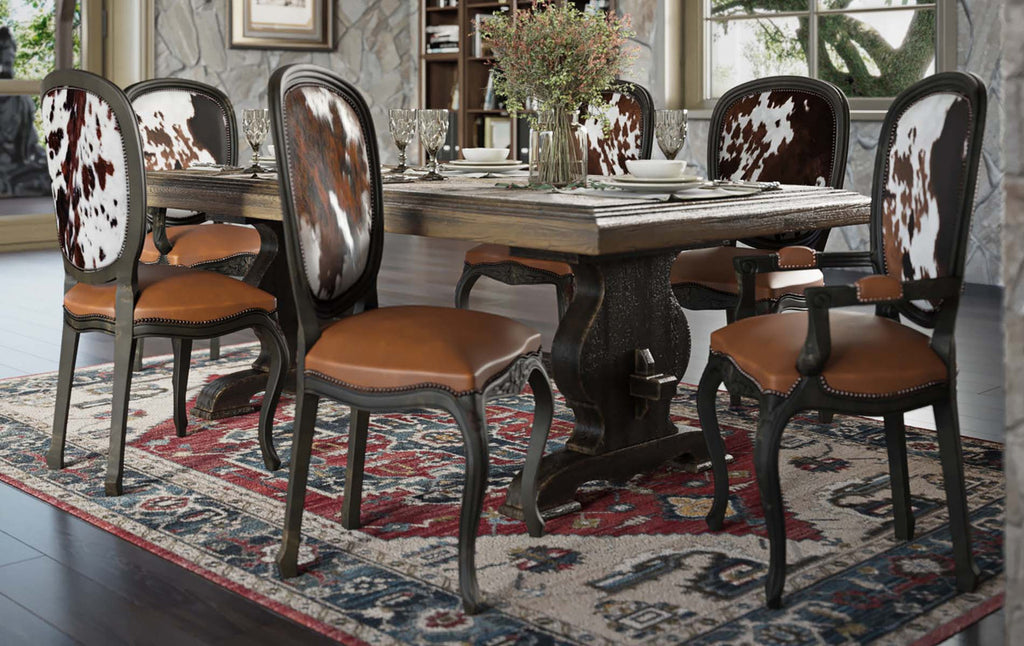 Cowhide Accent Dining Chair