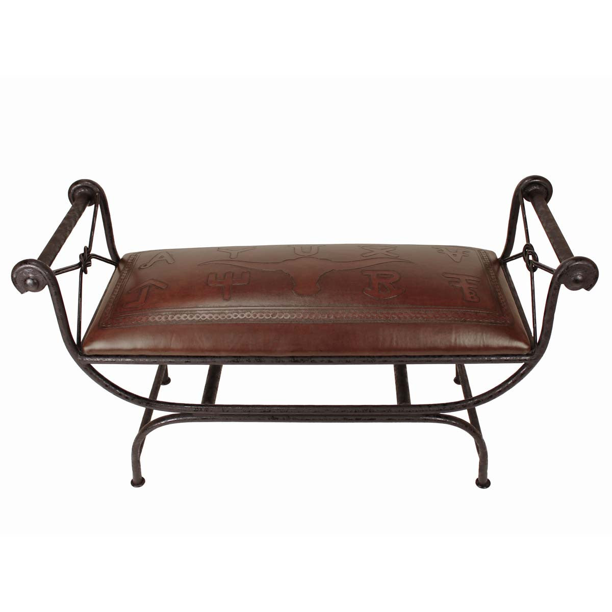 Coronado Double Vanity Bench - Steer Brands Brown