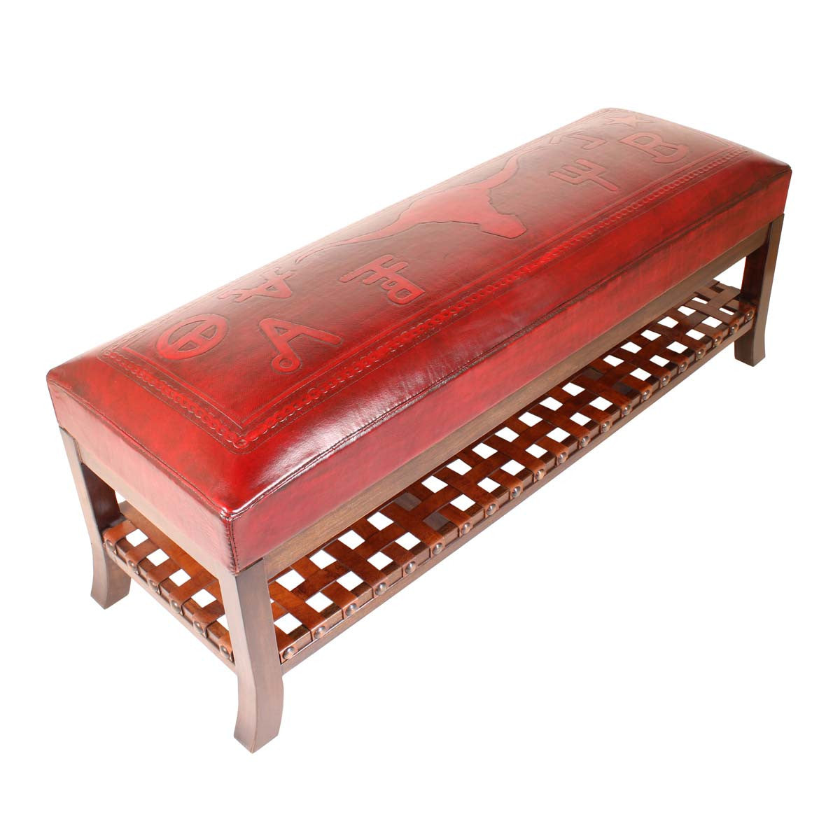 Laredo Super Bench - Steer Brands Red