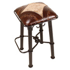Coronado Iron Barstool - Light Hair on Hide
