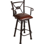 Coronado Swivel Barstool w/Arms - Colonial Antique Brown