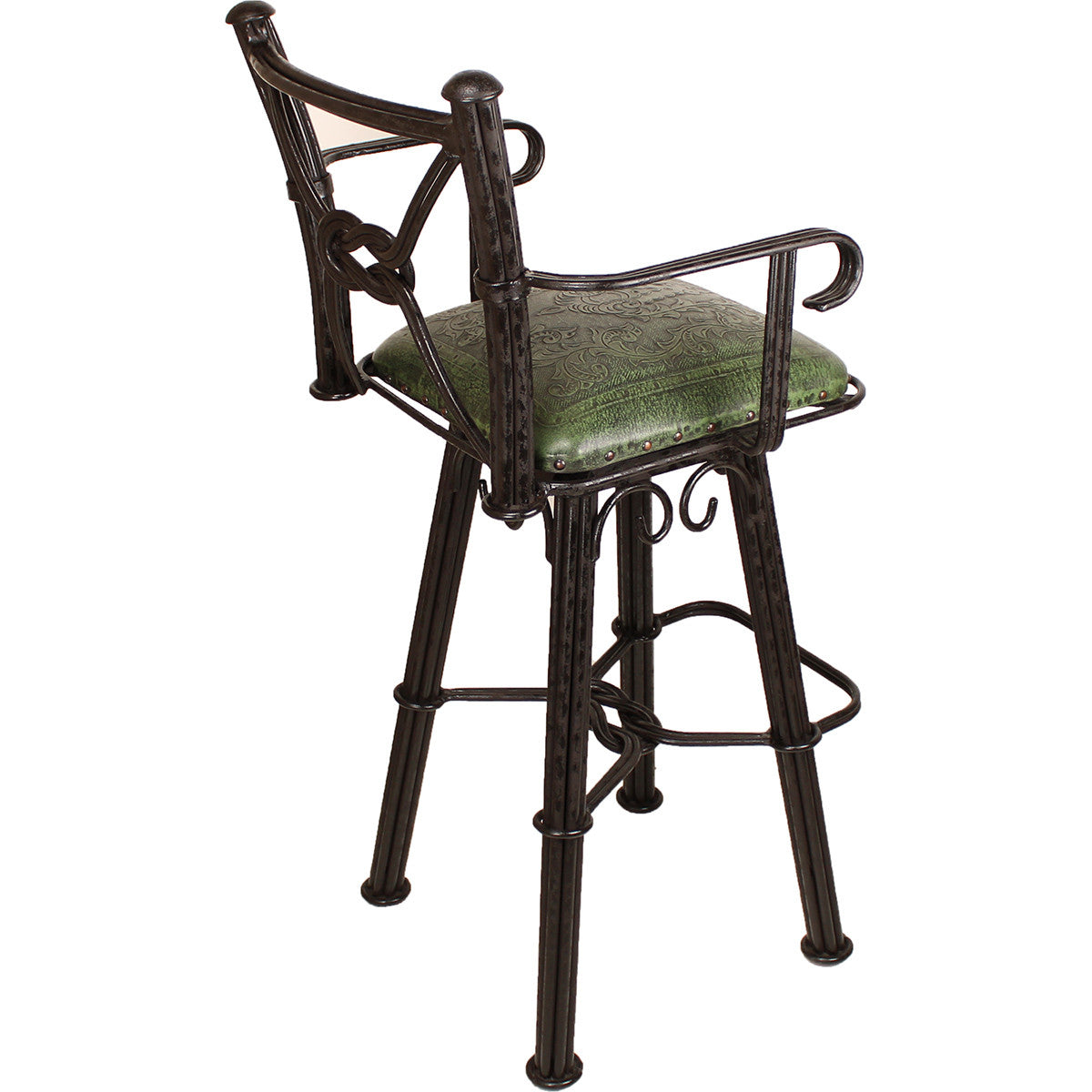 Coronado Swivel Barstool w/Arms - Colonial Sage Green