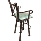 Coronado Swivel Barstool w/Arms - Colonial Turquoise