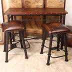 Antique Brown Diamondback Counter Stool