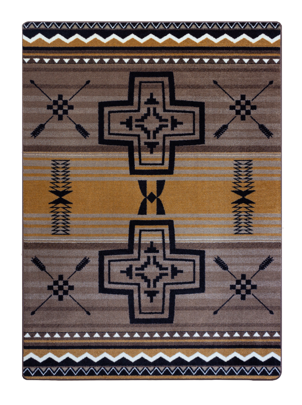 Arrow Path Gold Rug - 4 x 5