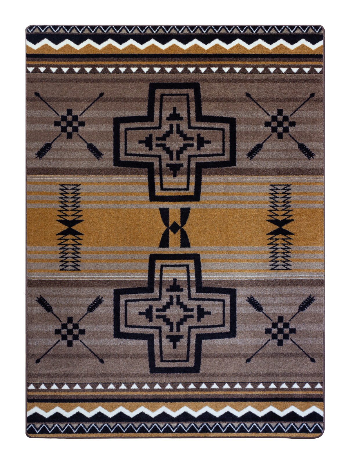 Arrow Path Gold Rug - 4 x 5