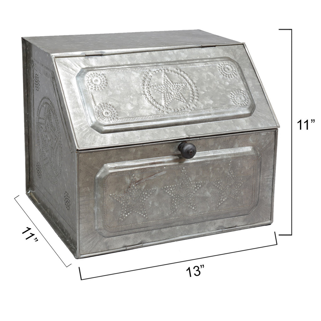 Galvanized Tin Star Bread Box